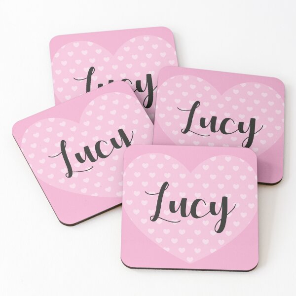 Aperçu de l'œuvre ♥ Lucy ♥ motif coeur à pois roses - joli, mignon et girly créée et vendue par Bertie-Bu.