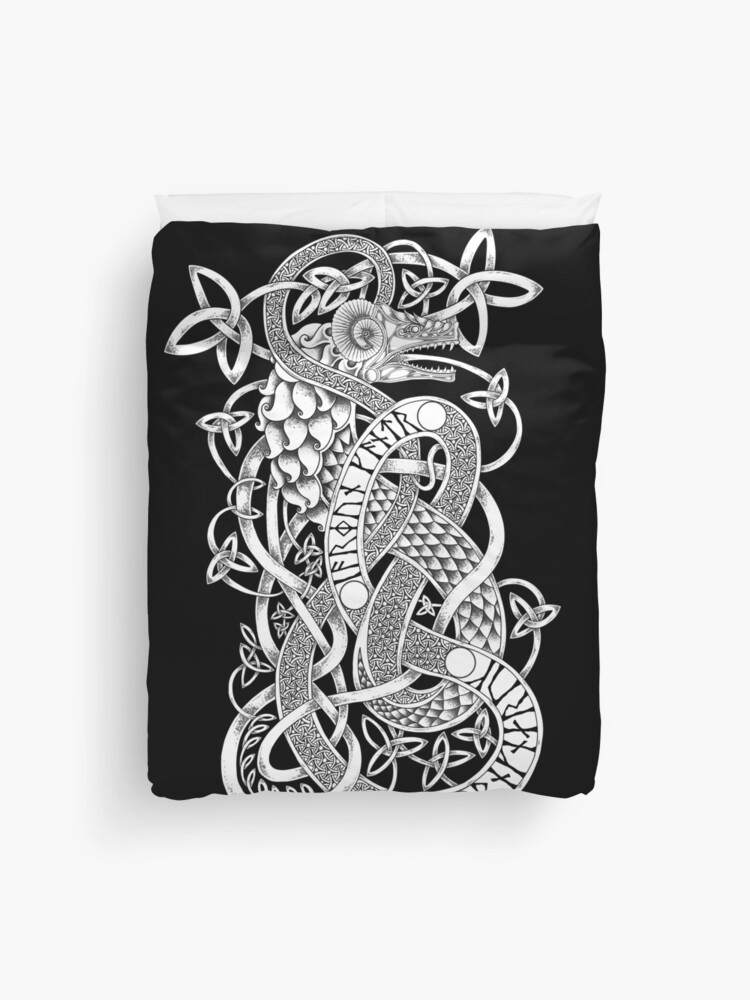 traidor tinta palanca Funda nórdica «Jormungandr - Mitología nórdica - La serpiente de Midgard»  de MythicComicsArt | Redbubble