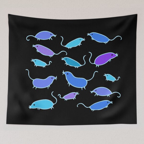 Item preview, Cute and Colorful Mouse Pattern (black) designed and sold by Davey's Designs.