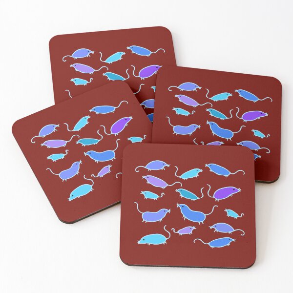 Item preview, Cute and Colorful Mouse Pattern (dark red) designed and sold by Davey's Designs.