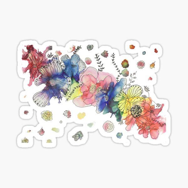 Item preview, Flores mágicas, Doodle de tinta de alcohol designed and sold by ColorsAndQuests.