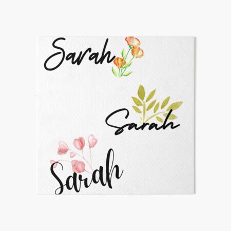 Sarah Name Art Board Prints Redbubble