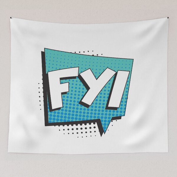Item preview, Abbreviation FYI (for your information) in retro comic speech bubble designed and sold by acidmit.