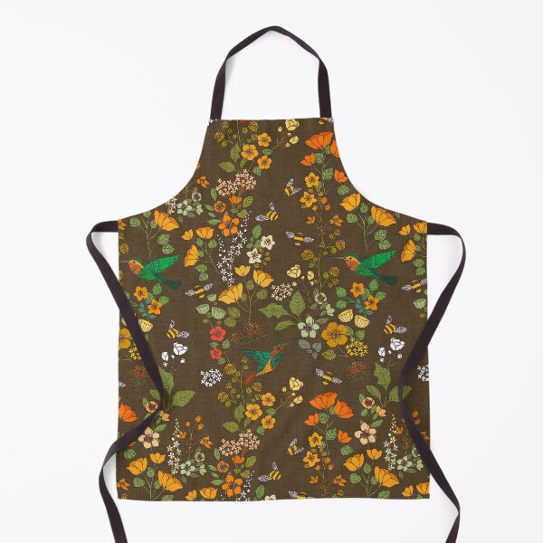 Item preview, Hummingbirds and Bees Autumn Fall Golden Garden Floral designed and sold by Cecilia Mok.
