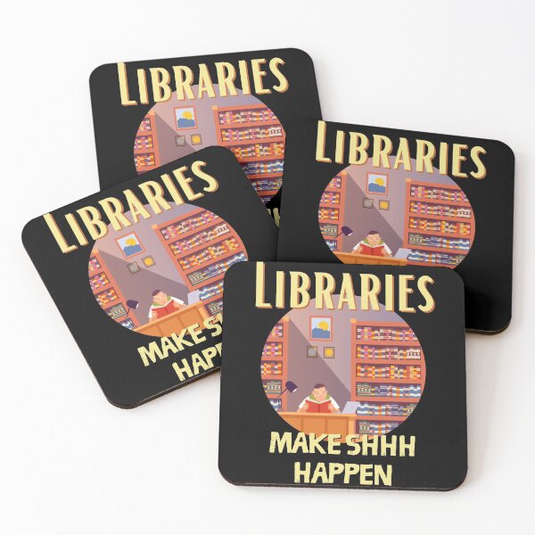 Item preview, Humor Bookworm Book Libraries Make Shhh Happen designed and sold by Two Left Hands Design.