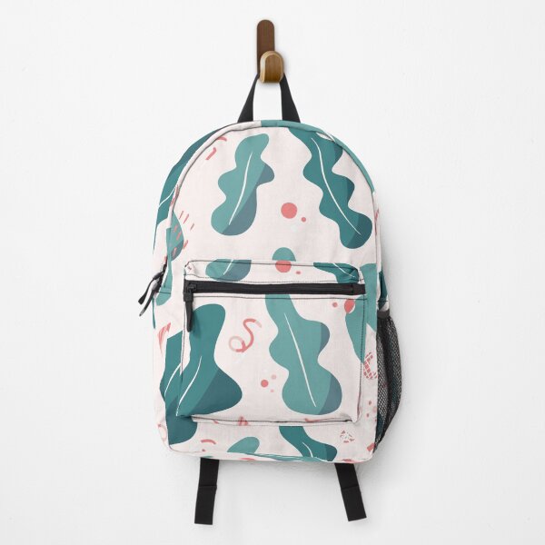 Item preview, Green foliage and pink and white shapes designed and sold by truffleivy.