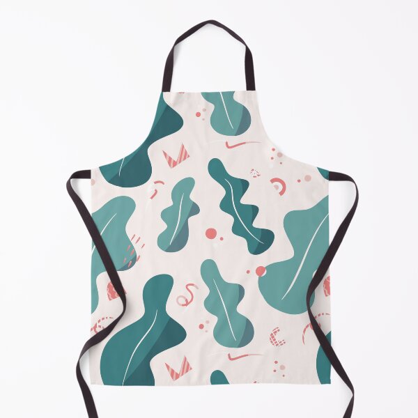 Item preview, Green foliage and pink and white shapes designed and sold by truffleivy.