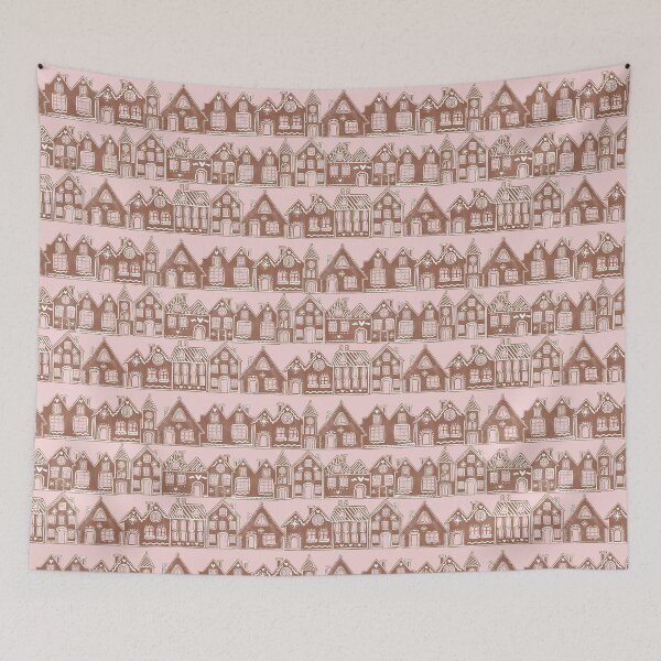 Item preview, Gingerbread Houses Pattern designed and sold by PinkRye.