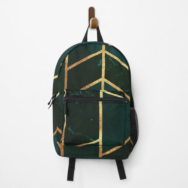 Item preview, Modern Green Stone Gold Lines Geometric designed and sold by MA DESIGNS.