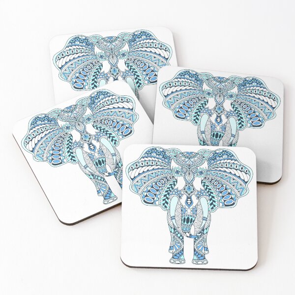 Item preview, Indian Blue Decorated Elephant designed and sold by JTS STORE.