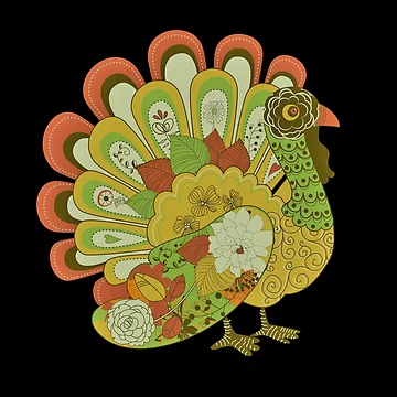 Artwork thumbnail, Thanksgiving Turkey Pattern by ModkMerch