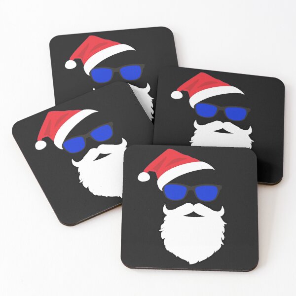 Item preview, Funny Hipster Santa Face with Hat beard & Glasses Christmas - Hipster Santa - Ugly Christmas designed and sold by HINDAM4U.