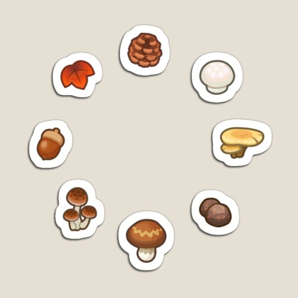 Animal Crossing Herbstsortiment Magnet
