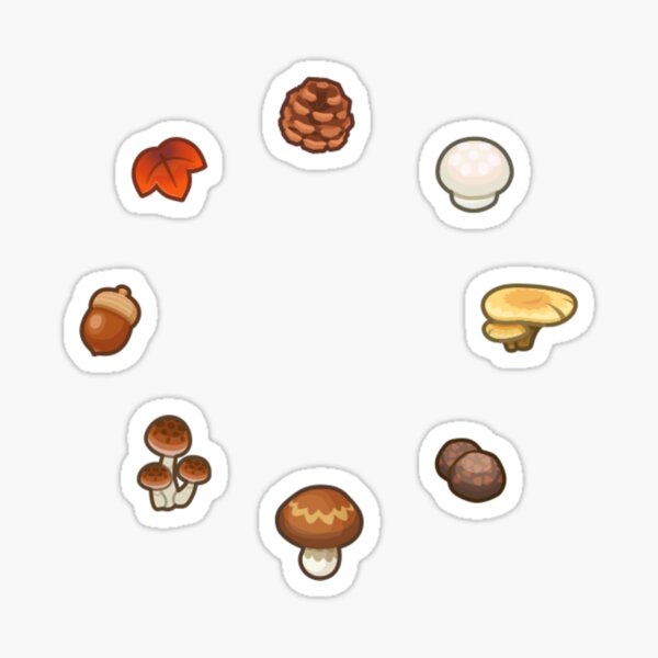 Animal Crossing Herbstsortiment Sticker