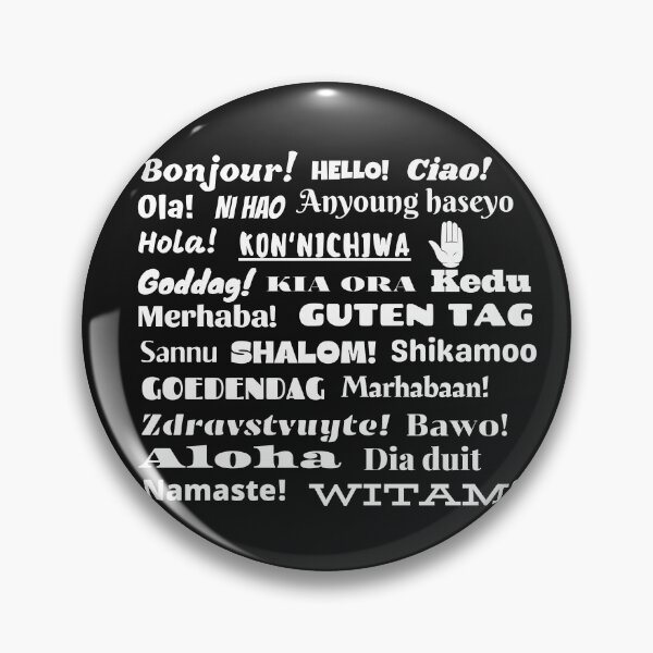 Item preview, Hello in Different Languages (Black) designed and sold by Skeelo702.