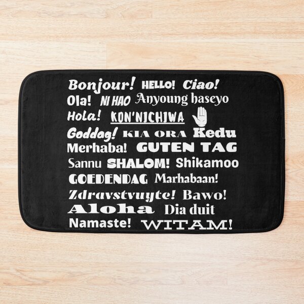 Item preview, Hello in Different Languages (Black) designed and sold by Skeelo702.