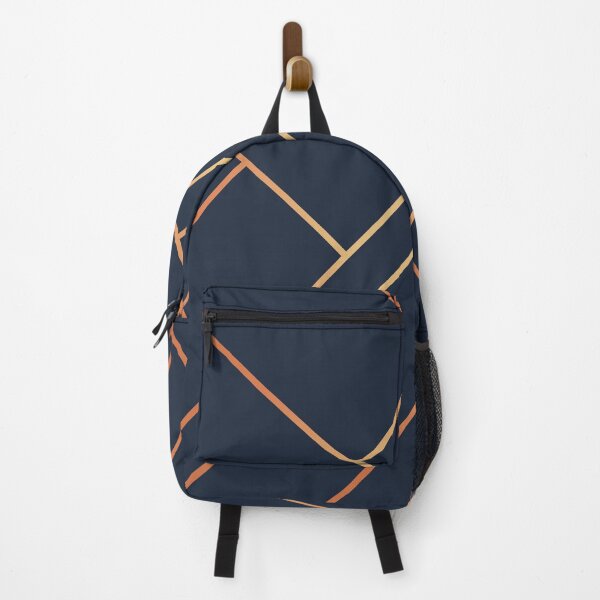 Item preview, Navy Blue Gold Lines Geometric designed and sold by MA DESIGNS.
