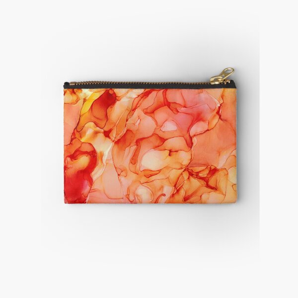 Item preview, Peachy Orange: Original Abstract Alcohol Ink by Herzart designed and sold by herzart.