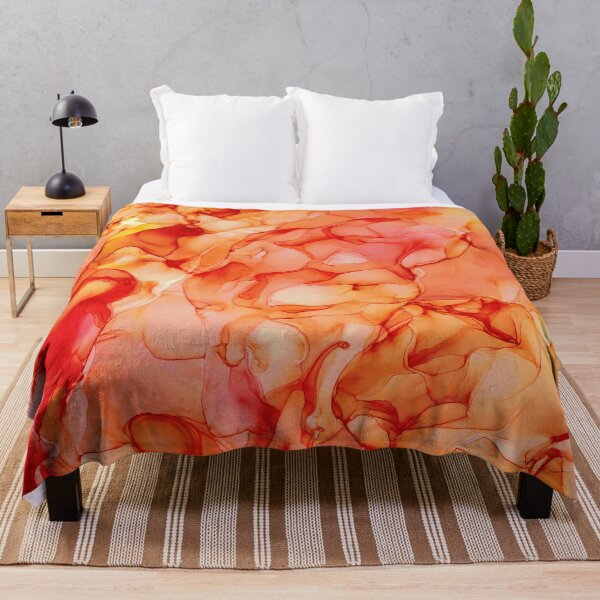 Item preview, Peachy Orange: Original Abstract Alcohol Ink by Herzart designed and sold by herzart.