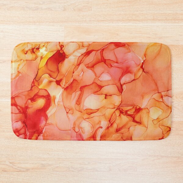 Item preview, Peachy Orange: Original Abstract Alcohol Ink by Herzart designed and sold by herzart.