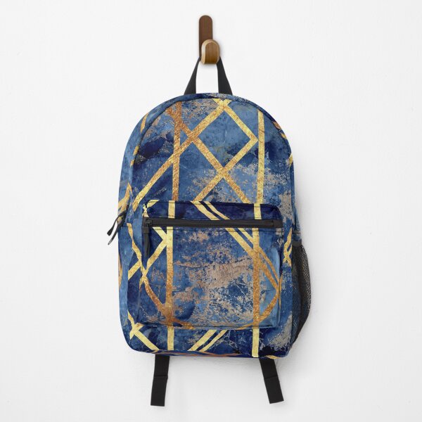 Item preview, Navy Blue Gold Lines Geometric designed and sold by MA DESIGNS.