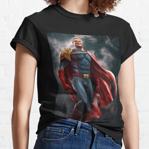 Supes League The Boys Comic Black T-Shirt Billy Butcher Homelander Queen Maeve
