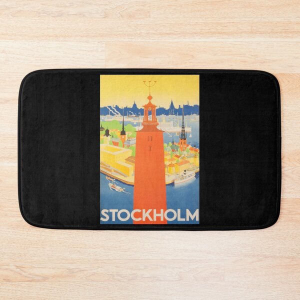 Artikelvorschau, retro classic Stockholm poster entworfen und verkauft von CorasPosters.