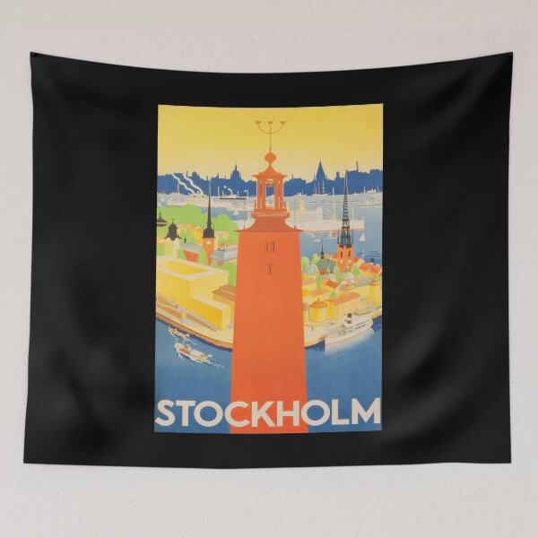 Item preview, retro classic Stockholm poster designed and sold by CorasPosters.