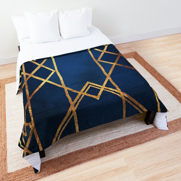 blue gold duvet