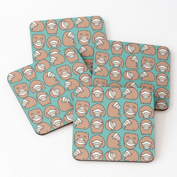 Item preview, Kawaii Muskox, musk ox, musk-ox, Muskox with facemask, mask-up musk ox designed and sold by KlaraMacinka.