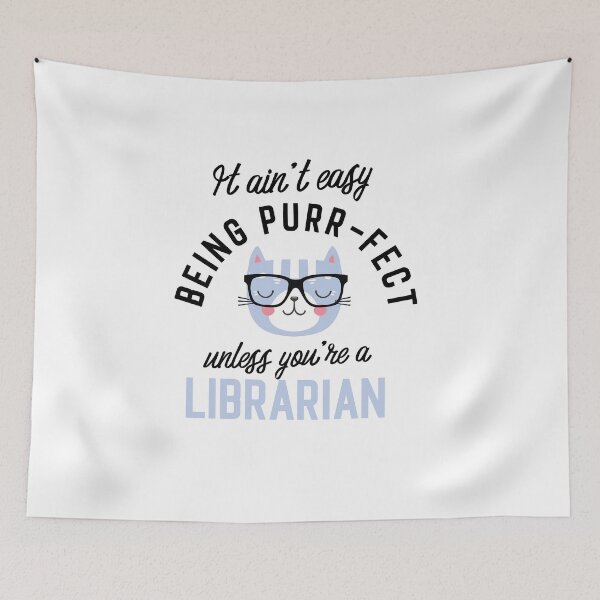 Item preview, Librarian Cat Gifts for Cat Lovers - It ain't easy being Purr Fect designed and sold by betternotes.