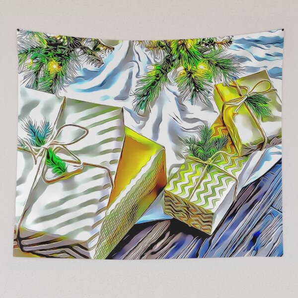 Item preview, Christmas Gifts on Blue Wood designed and sold by RitaMaye.