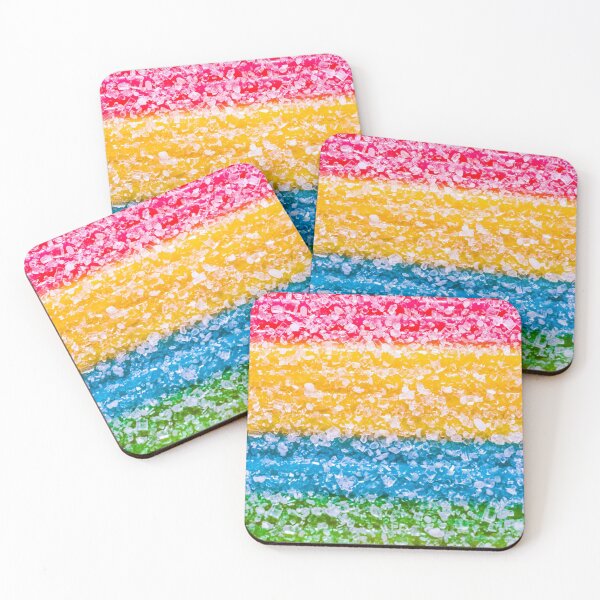 Item preview, Neon Rainbow Sour Gummy Stripes Candy Pattern designed and sold by patternsoup.
