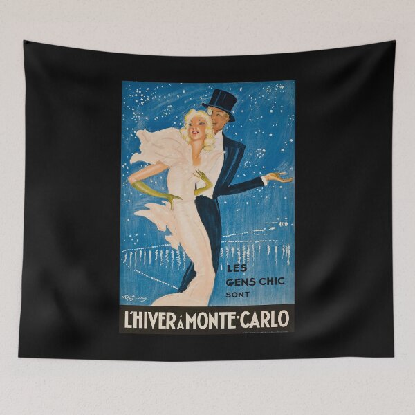 Item preview, retro classic Hiver a Monte Carlo poster designed and sold by CorasPosters.
