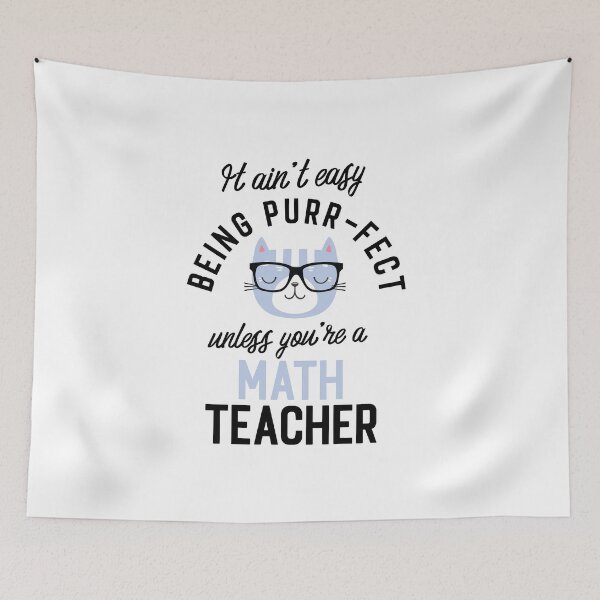 Item preview, Math Teacher Cat Gifts for Cat Lovers - It ain't easy being Purr Fect designed and sold by betternotes.