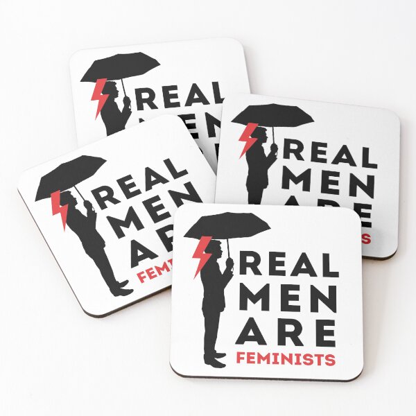Item preview, Strajk Kobiet - Real Men Are Feminists - black version designed and sold by PinkDuckTees.