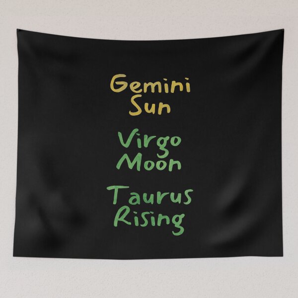 Item preview, Gemini Sun Virgo Moon Taurus Rising Text designed and sold by leomooncreates.