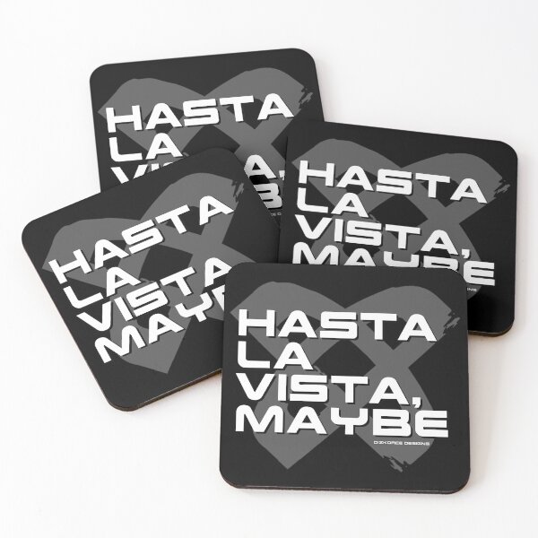 Item preview, hasta la vista maybe white shad text dizkorce designed and sold by Dizkorce.