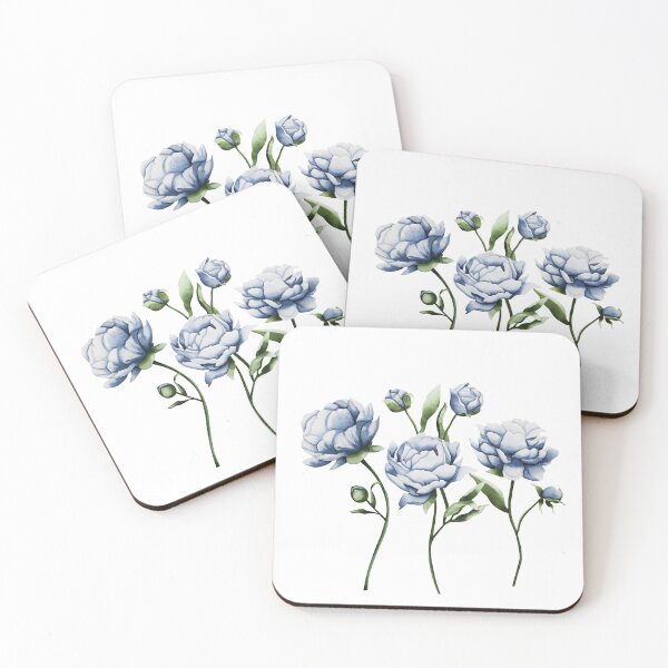 Item preview,  Blue peony flowers designed and sold by Natalia  Khlebneva.