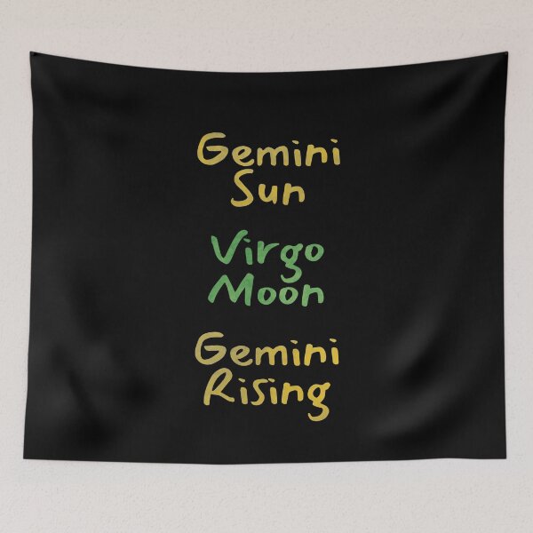 Item preview, Gemini Sun Virgo Moon Gemini Rising Text designed and sold by leomooncreates.
