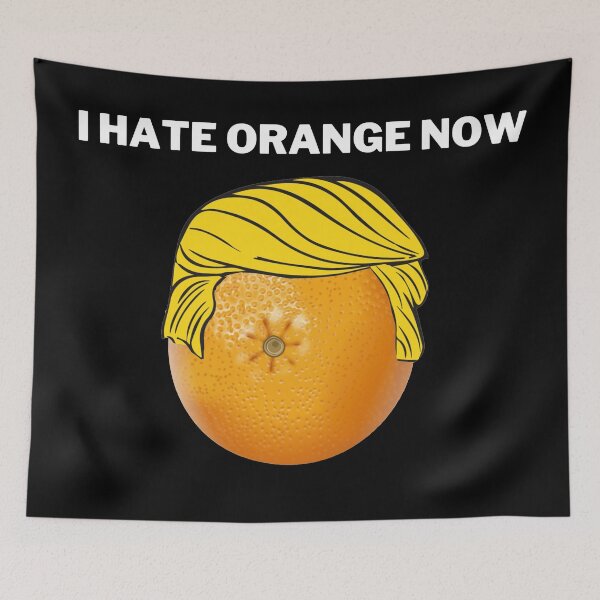Item preview, I Hate Orange Now Fruit With A Wig In Black designed and sold by LuckyKermit.