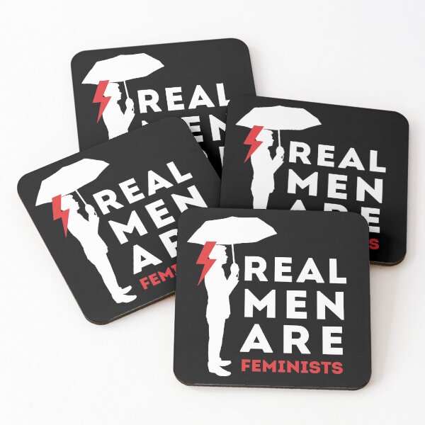 Item preview, Strajk Kobiet - Real Men Are Feminists - white version designed and sold by PinkDuckTees.