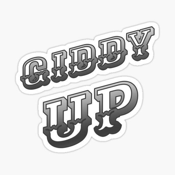 Item preview, Giddy Up (Silver) - designed and sold by Printerially.