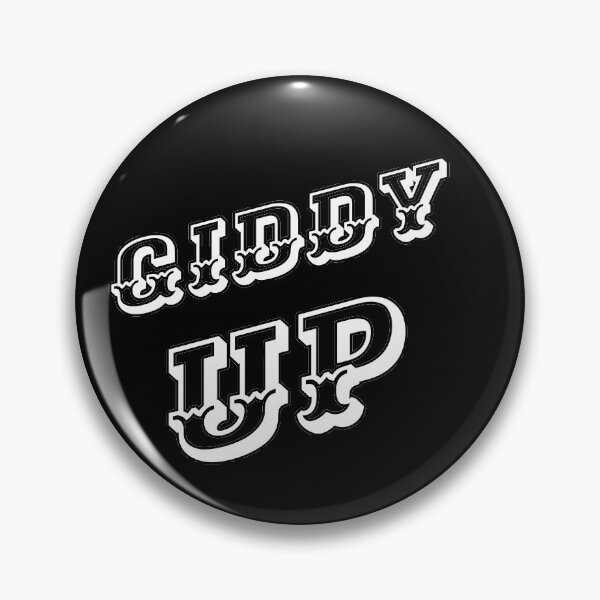 Item preview, Giddy Up (White-Black) - designed and sold by Printerially.