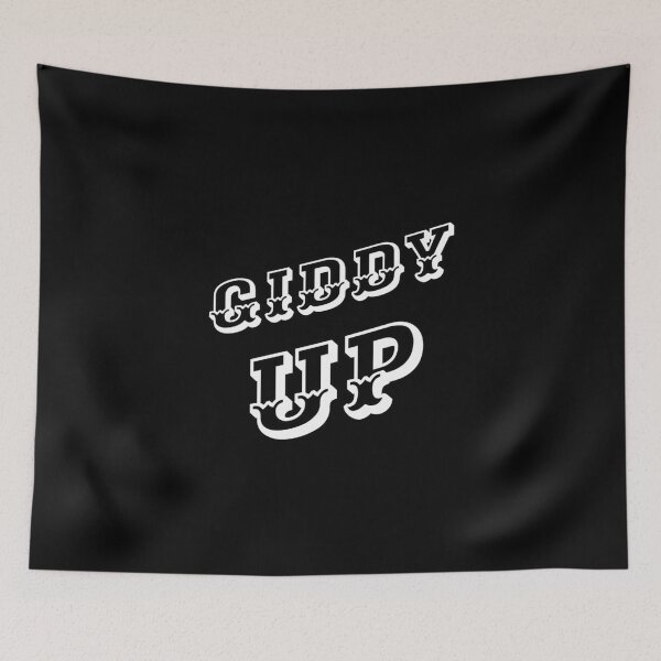 Item preview, Giddy Up (White-Black) - designed and sold by Printerially.