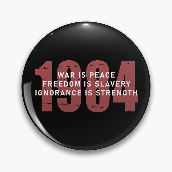 Item preview, 1984 George Orwell War is Peace Freedom is Slavery Ignorance is Strength designed and sold by ArtOfRebellion.