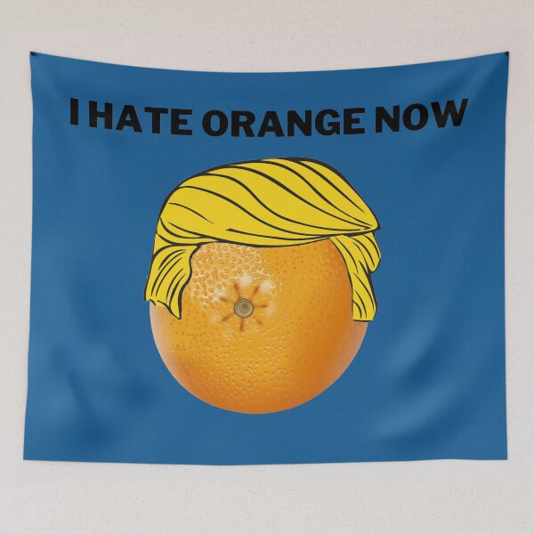 Item preview, I Hate Orange Now Fruit With A Wig In Blue designed and sold by LuckyKermit.