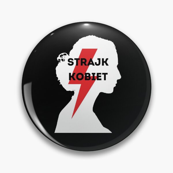 Item preview, Strajk Kobiet - woman silhouette - white version designed and sold by PinkDuckTees.