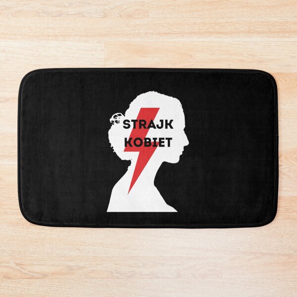 Item preview, Strajk Kobiet - woman silhouette - white version designed and sold by PinkDuckTees.