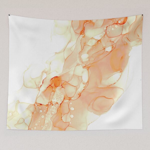 Item preview, Peach Abstract #2: Original Alcohol Ink Painting by Herzart designed and sold by herzart.